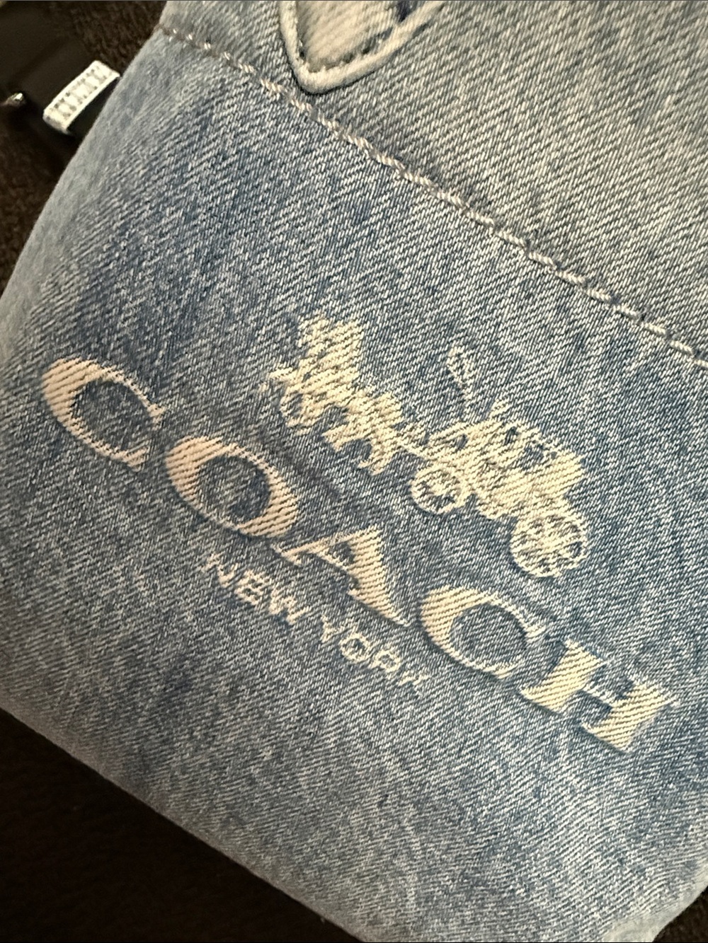Coach Loved denim mini tour tote bag - Picture 7 of 12